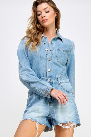 Linda Denim Romper