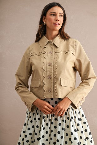 Scallop Detail Jacket