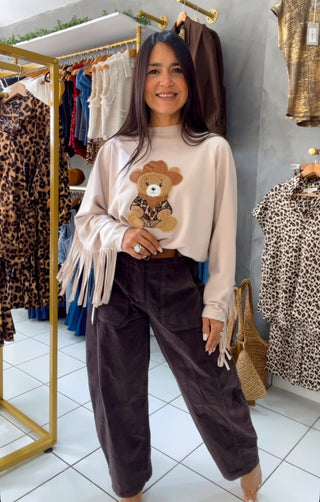 Teddy Fringe Sweater