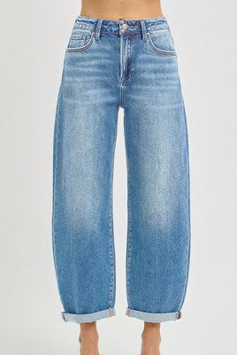 Celine Crop Barrel Jean