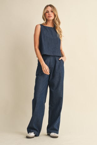Bea Denim Pant Set