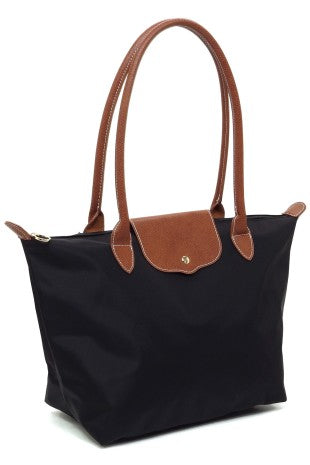 Nylon Flap Tote Bag