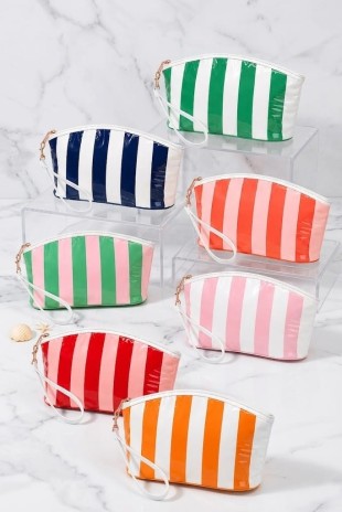Sylvia Stripe Makeup Bag