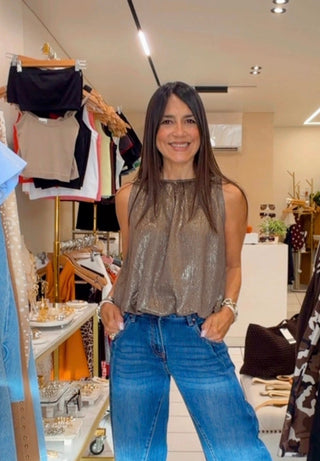 Vale Metallic Top