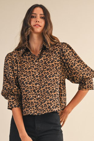 Eli Leopard Top