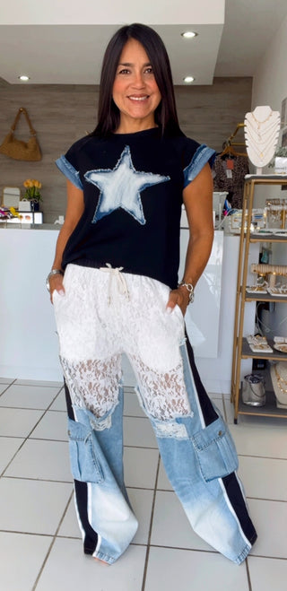 Star Patch Top