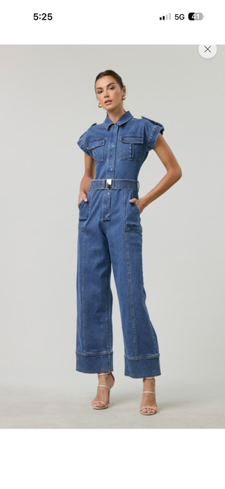 Leah Denim Jumpsuit