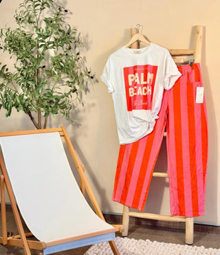 Stripe Barrel Pant