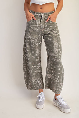 Paisley Barrel Pant