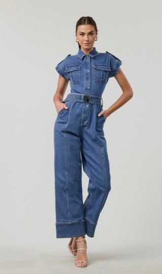 Leah Denim Jumpsuit