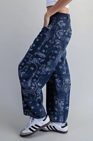 Paisley Barrel Pant