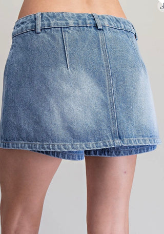 Paulette Denim Skort