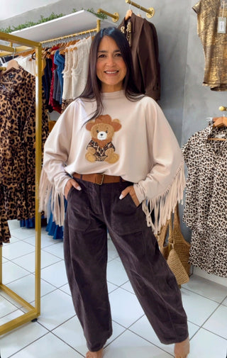 Teddy Fringe Sweater