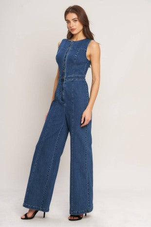 Leah Denim Jumpsuit