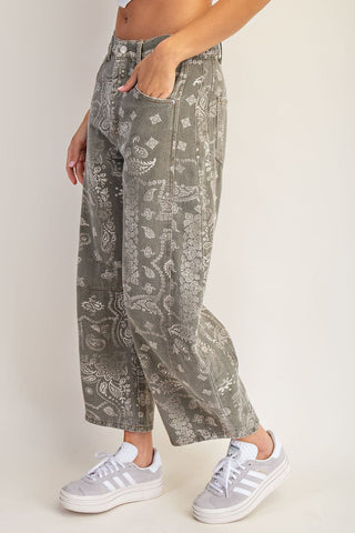 Paisley Barrel Pant