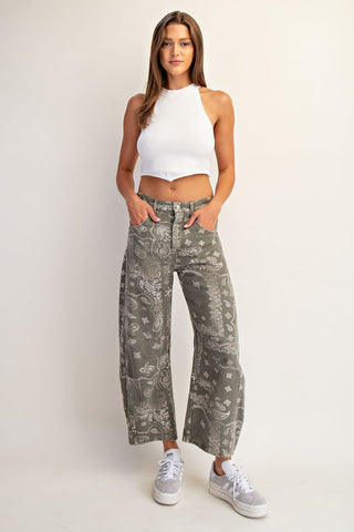 Paisley Barrel Pant