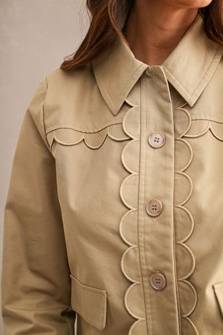 Scallop Detail Jacket