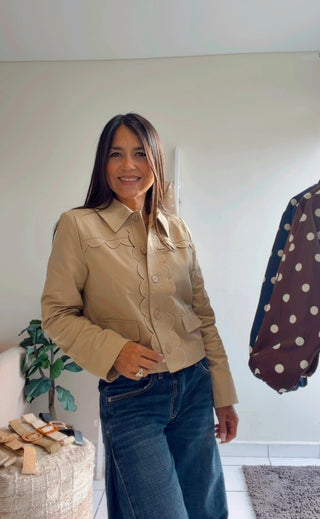 Scallop Detail Jacket