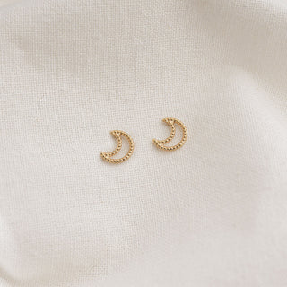 Polka Moon Stud Earrings