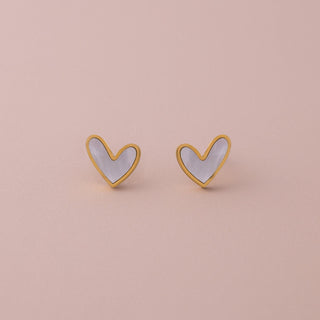 Nacre Heart Stud