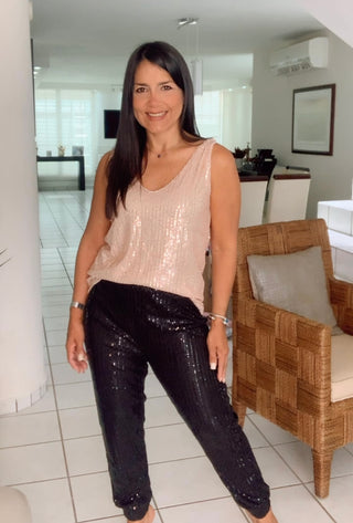 Sequin Jogger Pants