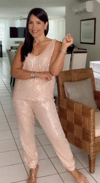 Sequin Jogger Pants